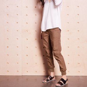 Vince Olive Green High Waisted Military-Style Joggers, Size 6